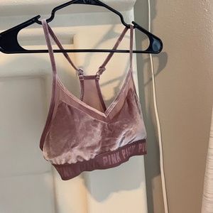 PINK velvet bra mauve-pink color size small